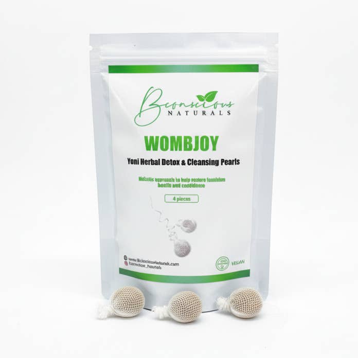bconsciousnaturals – wholesale Intimrengöring/wipes – Bconscious Naturals™ Womb Joy (4 st) Yoni Cleanse Pearl Naturlig Yoni Detox för kvinnlig hälsa, föryngring och PCOS-stöd0