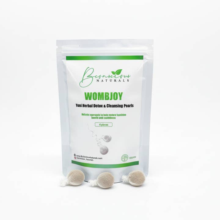 bconsciousnaturals - Venta al por mayor Toallitas/limpiadores íntimos - Bconscious Naturals™ Womb Joy (4 piezas) Perla de Limpieza Yoni Natural Yoni Detox para la Salud Femenina, Rejuvenecimiento y Apoyo para el SOP