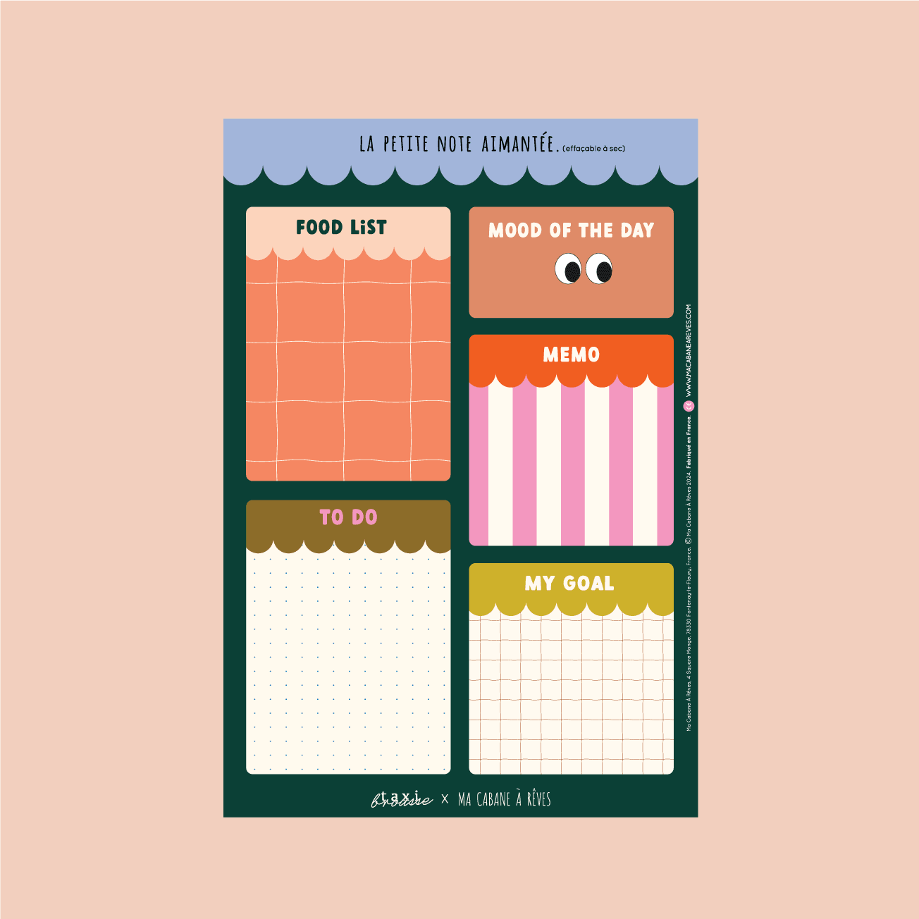 Ma Cabane à Rêves - Wholesale Magnet - Magnetic Memo Notes Taxi Brousse6