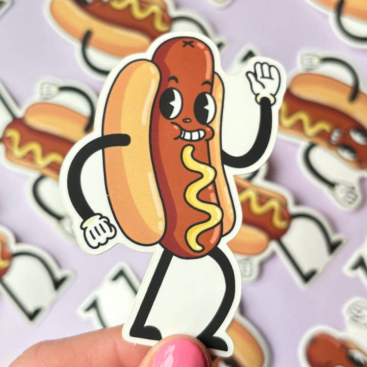 Hotdog Homie Vinyl Sticker for wholesale by Kolbi Lane