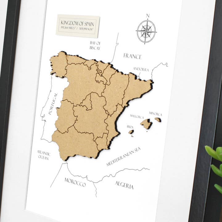 Simply Cut Art – Engroshandel Kort – Kort over Spanien, Brugerdefineret Spanien Kort, Trækort
