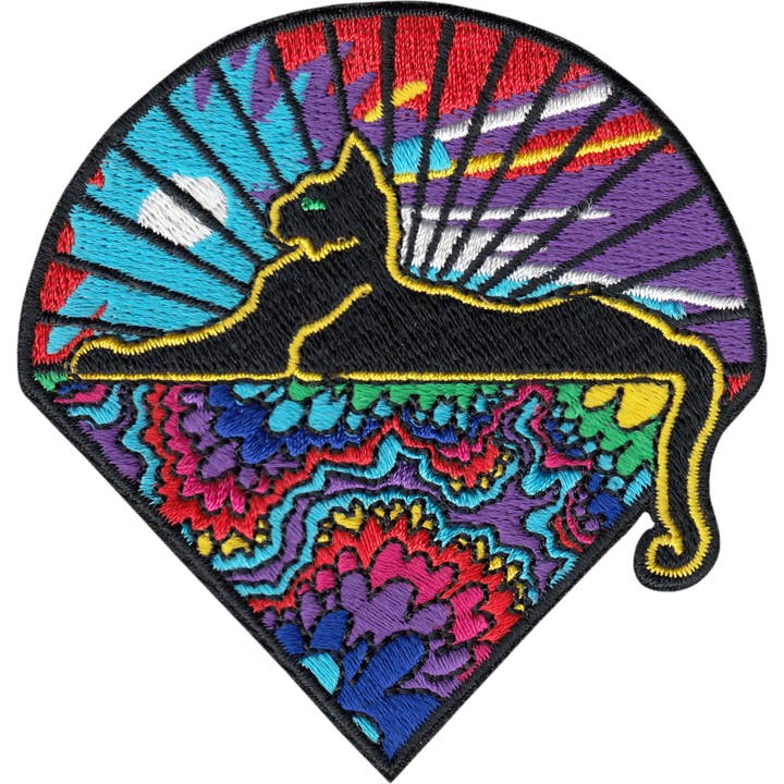 Patch - Chat - Style égyptien sur fond tie-dye pour la vente par Square Deal Recordings & Supplies