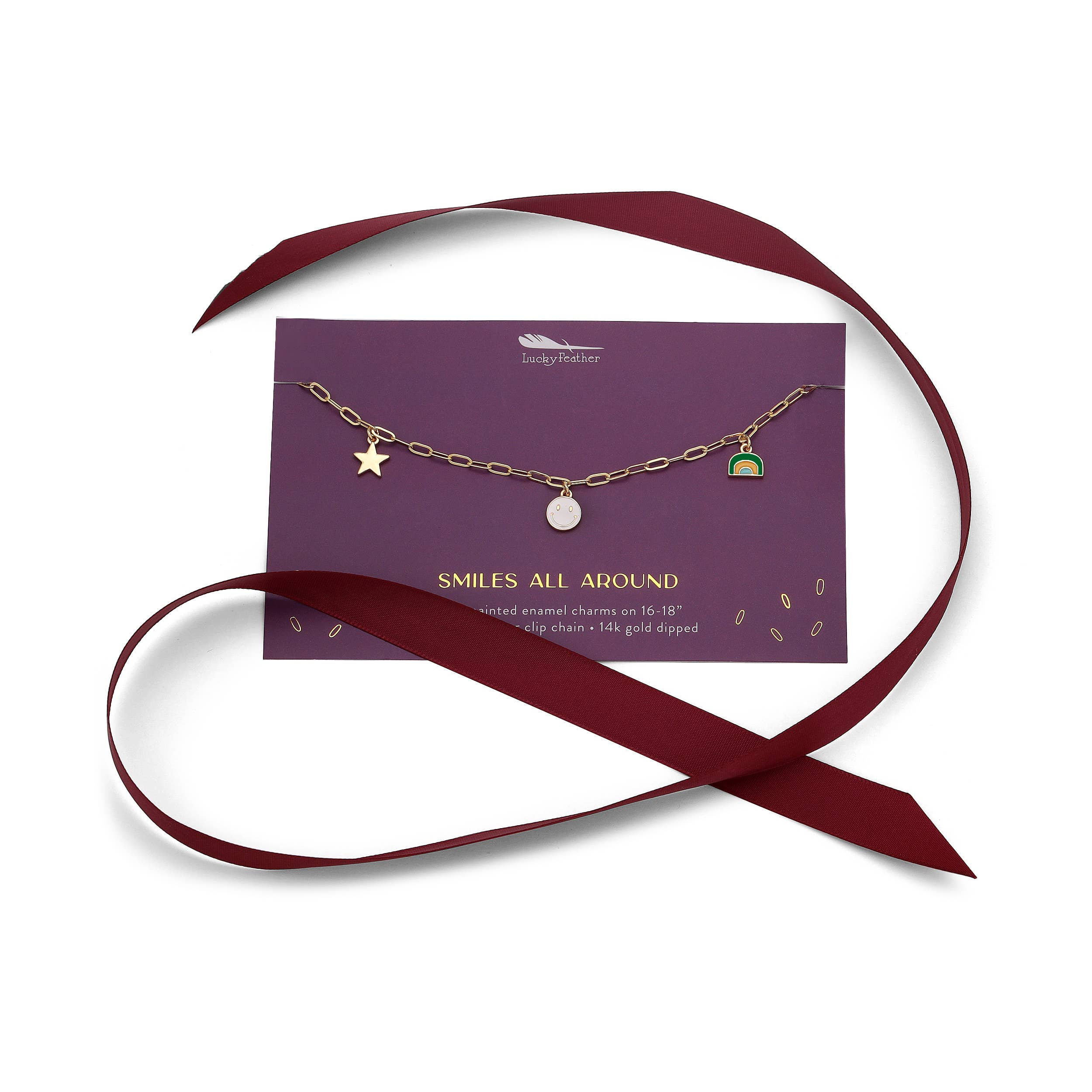 Lucky Feather - Wholesale Pendant/Charm Necklace - Enamel Treasure Necklace - Love5