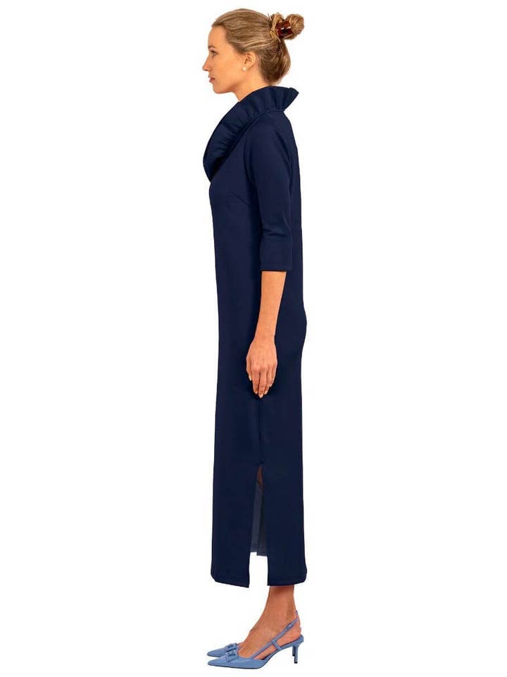 Gretchen Scott LLC - Wholesale Dress - Women's - Ruffneck Maxi Dress - Solid7