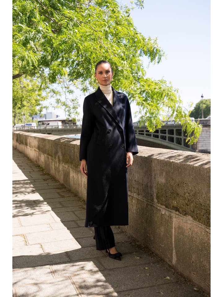 Attentif Paris - Wholesale Coat - Women's - Extra-long oversized hand-sewn wool blend coat53