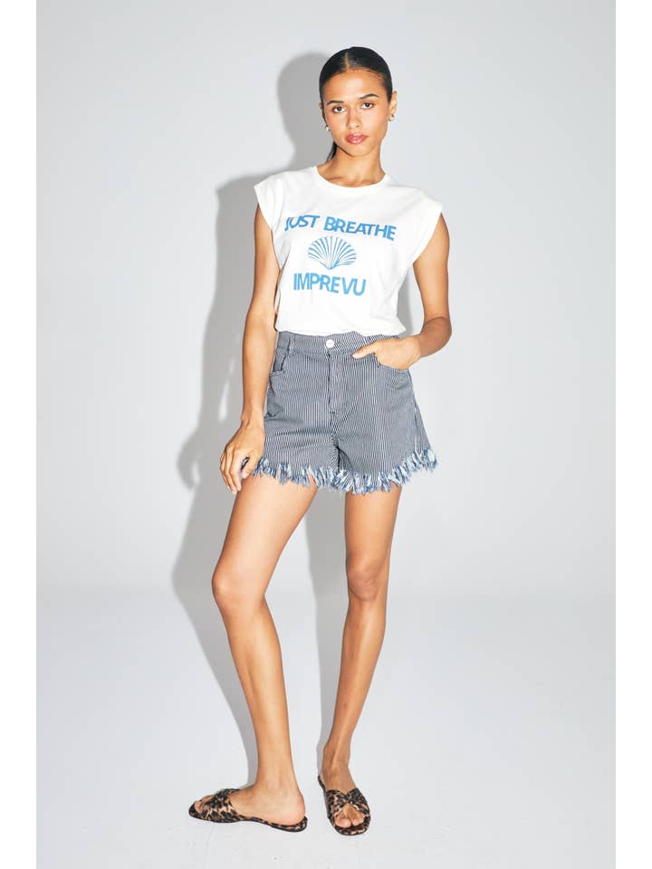 IMPREVU - Wholesale T-Shirt - Women's - The Robbie Calico T-shirt in natural cotton