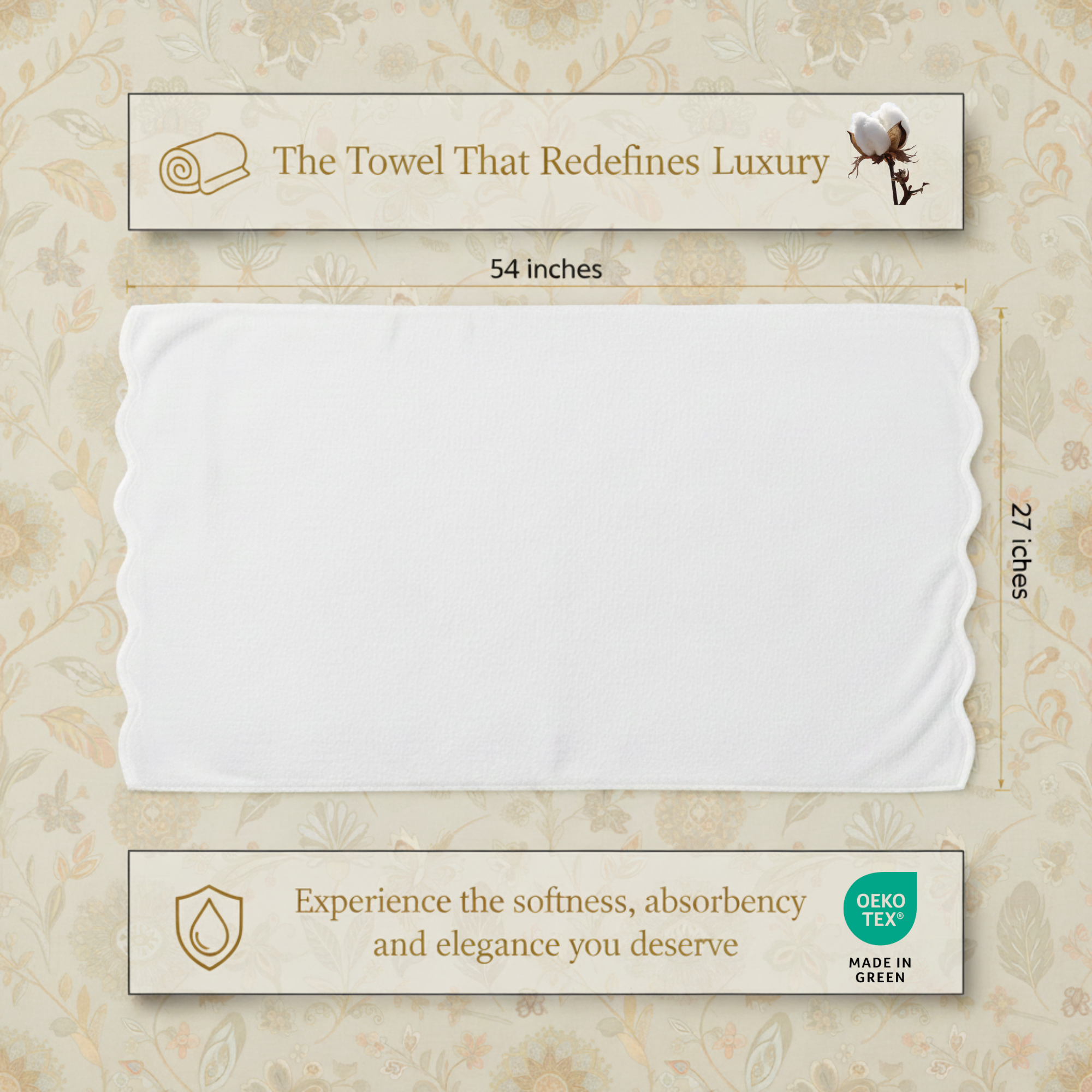 Lotus Linen – wholesale Badrumsmatta – Lyxig badrumsmatta i bomull med kammusselkanter14