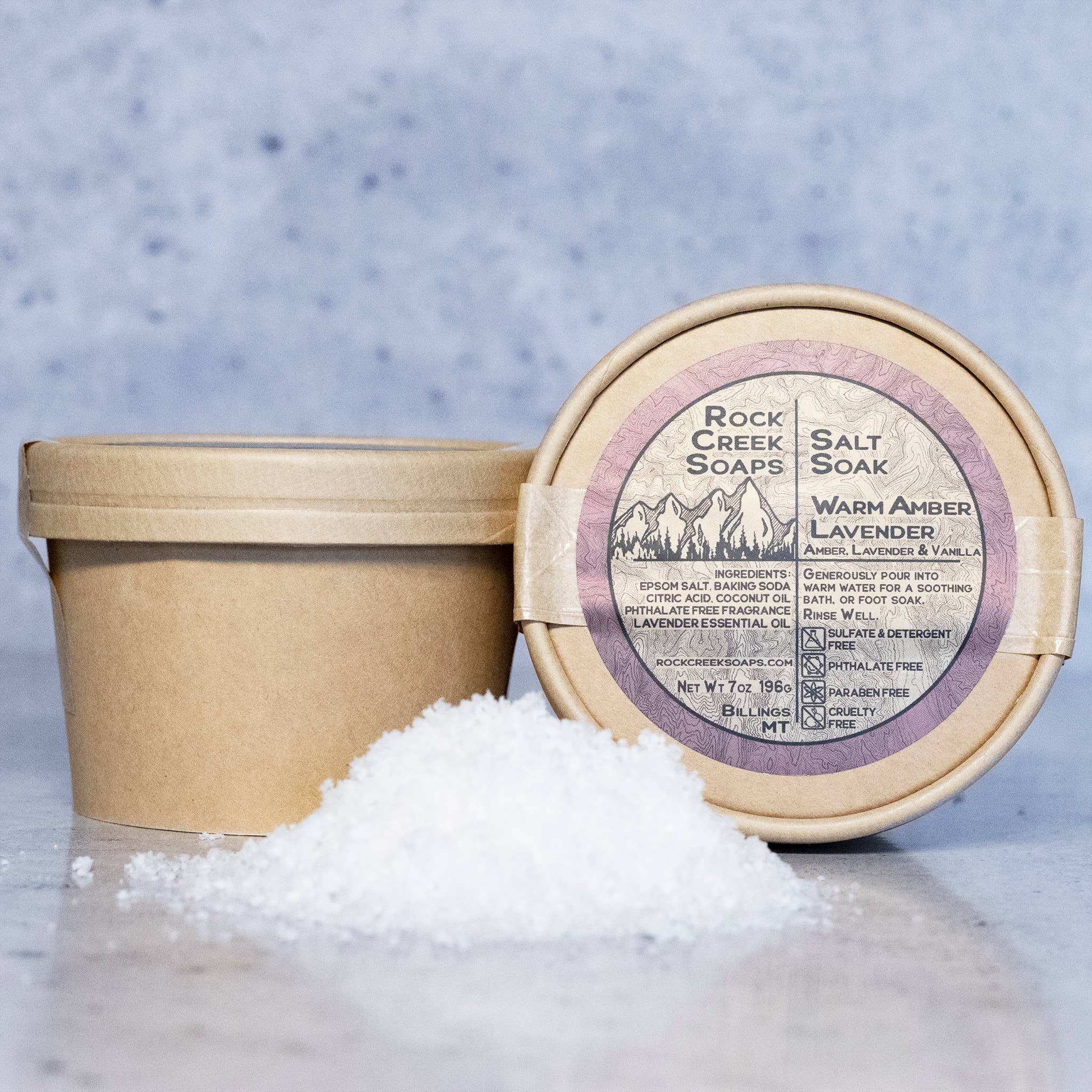 Rock Creek Soaps - Wholesale Bath Salts - Bath Salt Soak | Warm Amber Lavender2