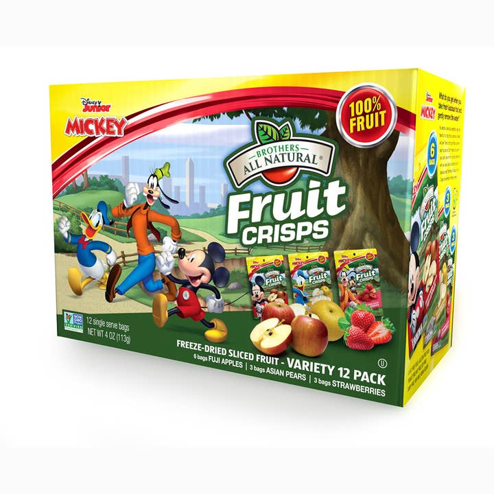 Disney Freeze-Dried Variety Fruit Crisps 12-Pack ½ cup bags for wholesale by Brothers All Natural