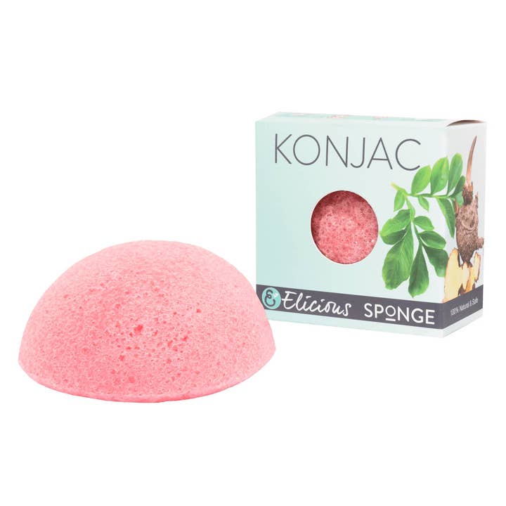 Elicious - Wholesale Facial Cleanser - Konjac spons voor het gezicht Roos - vitaliserend1