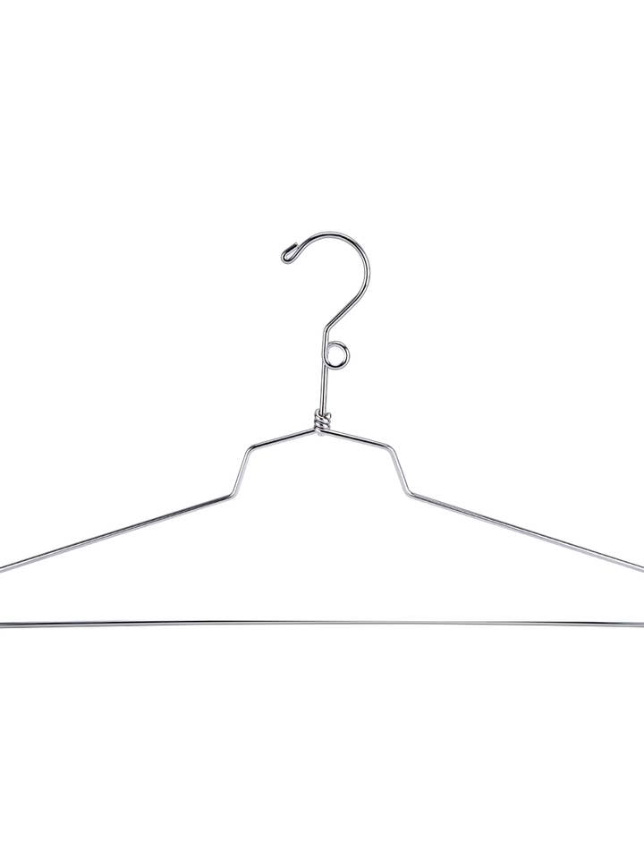 18" Chrome Metal Shirt Hanger for wholesale by Store Supply Warehouse