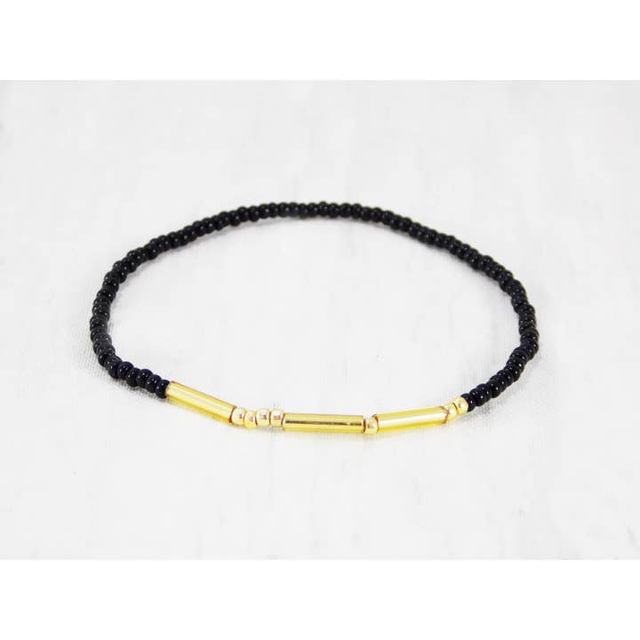 Ninolia - Wholesale Beaded Bracelet - Niece Gift from Aunt Niece Morse Code Bracelet Dainty Jewelry Small Gold Bracelet Elastic Bead Bracelet Distance Bracelets Niece Jewelry