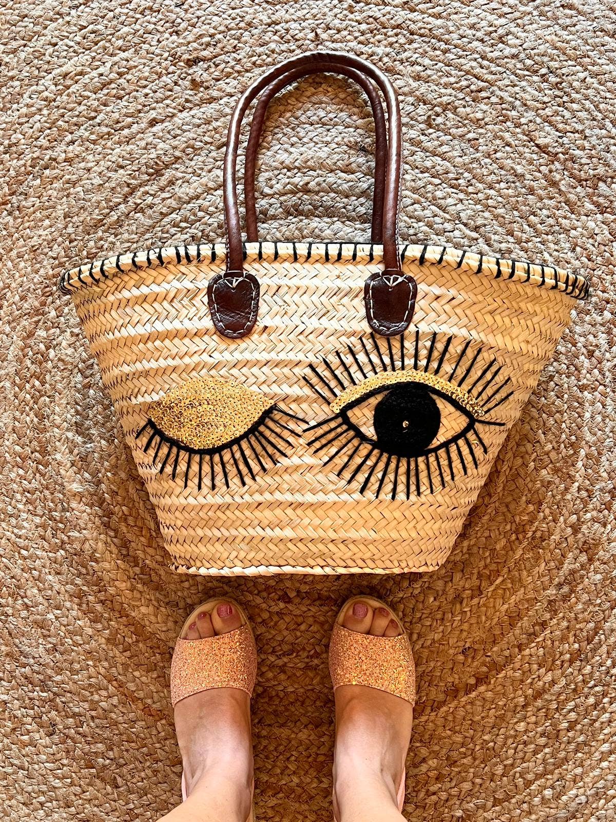 Steraraffia - Wholesale Beach Bag - Talazut – Handmade Amazigh Straw Bag | French Market Basket2