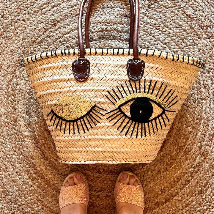Steraraffia - Wholesale Beach Bag - Talazut – Handmade Amazigh Straw Bag | French Market Basket2