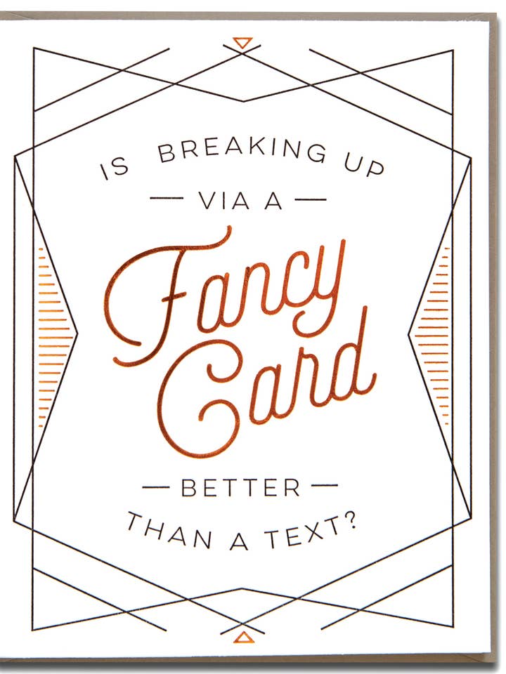 Rompere tramite un biglietto fantasia — foglio di rame per la vendita all'ingrosso da parte di Paper Bandit Press