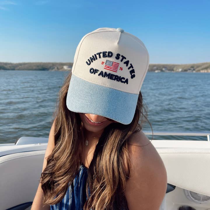 KENZKUSTOMZ - Wholesale Trucker Hat - Women's - United States of America - Denim Blue Vintage Trucker Hat2