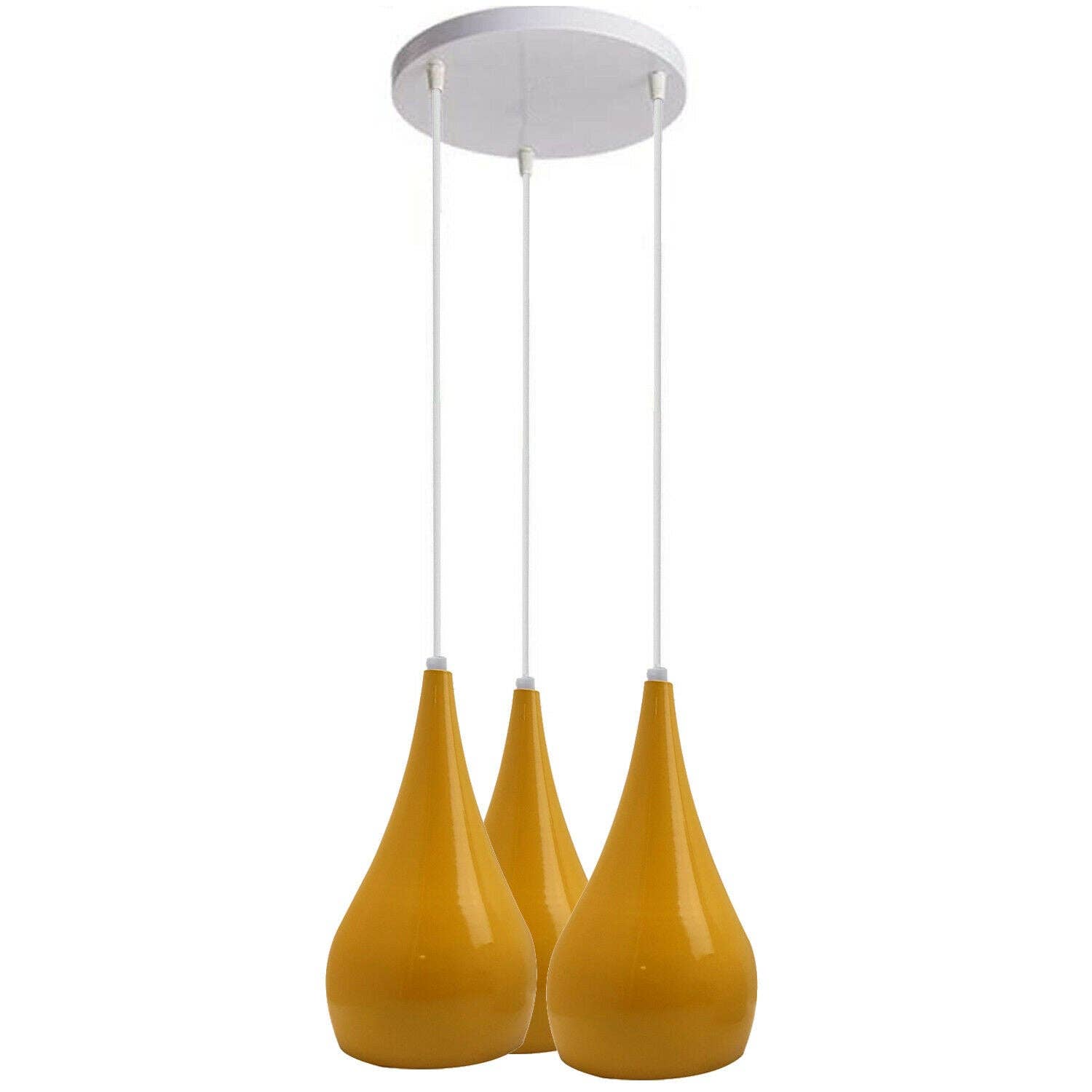 Ledsone - Vente Lustre/Suspension - Suspension de lustre à abat-jour de couleur jaune ~ 19111