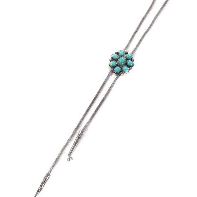 Westliche Türkis Concho Bolo Halskette für den Großhandel von Snowing West