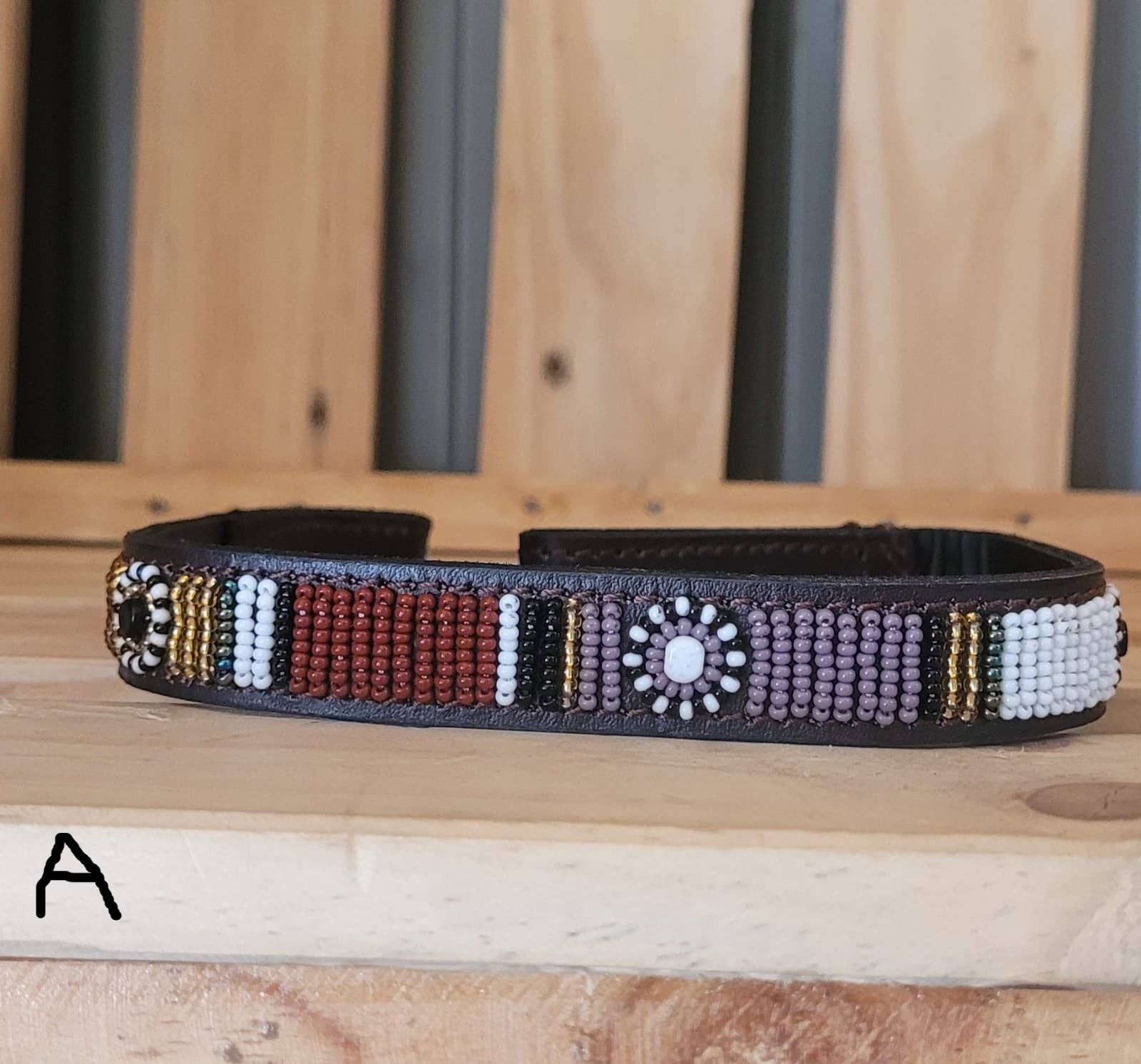 MAASAI CHIEF - Wholesale Pet Collar - Cat/Dog - Beaded Leather  Horse browband2