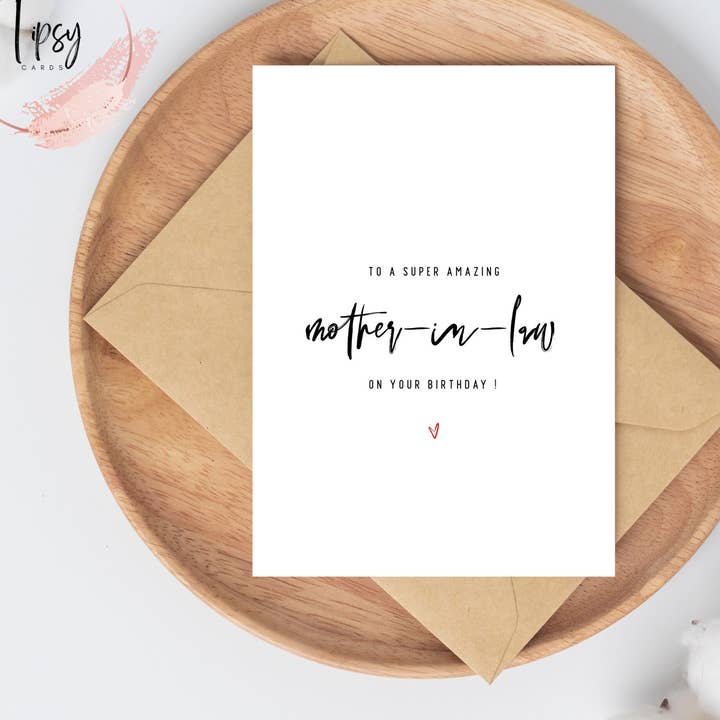 TipsyCards - Wholesale Birthday Card - Mother In Law Birthday Card From Daughter In Law1