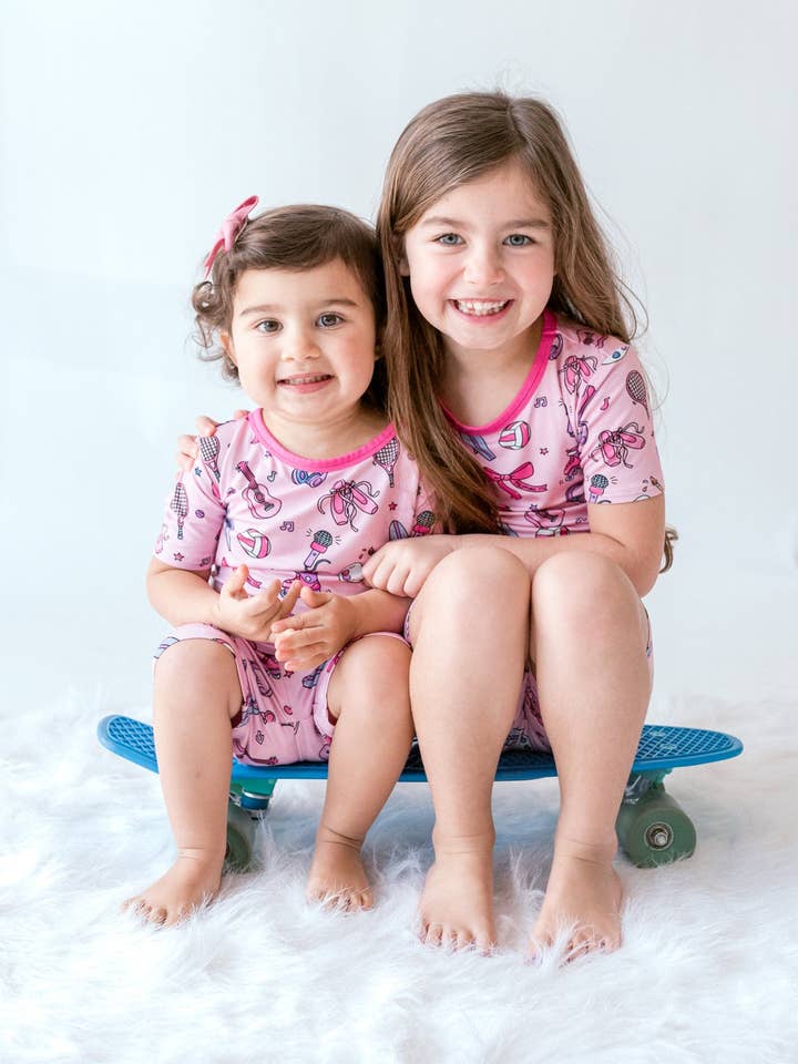 Pink “I Can Do All Things” Two-Piece Pajamas for wholesale by Little Beam Co.