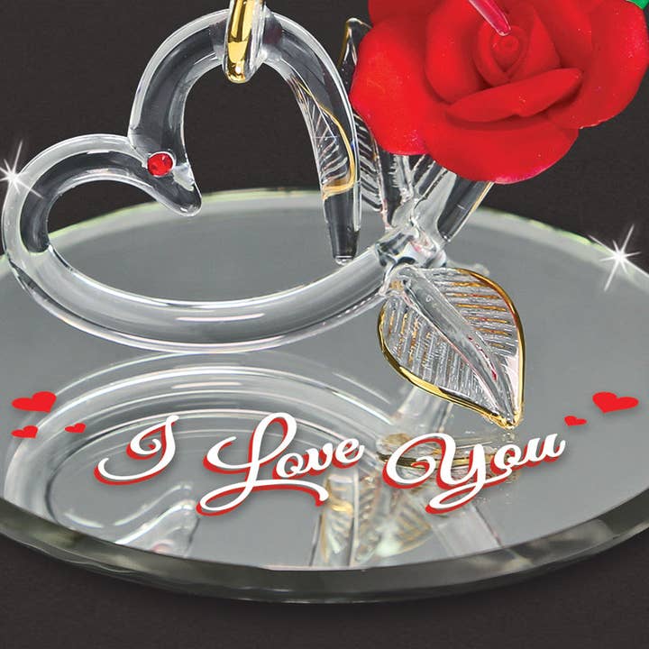 Glass Baron - Wholesale Decorative Figurine - P3 353-L: Humminbird of Love3