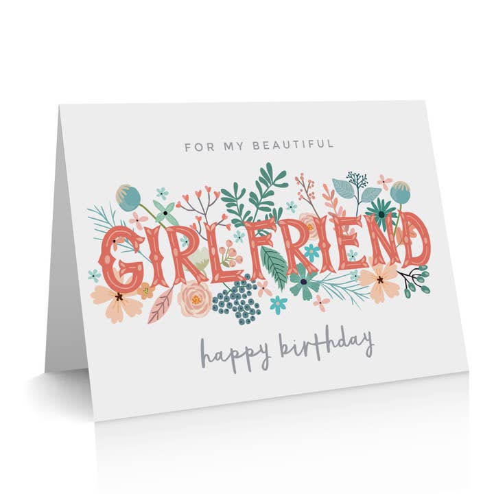 'Beautiful Girlfriend' Birthday Card for wholesale by PaperPaper Ltd
