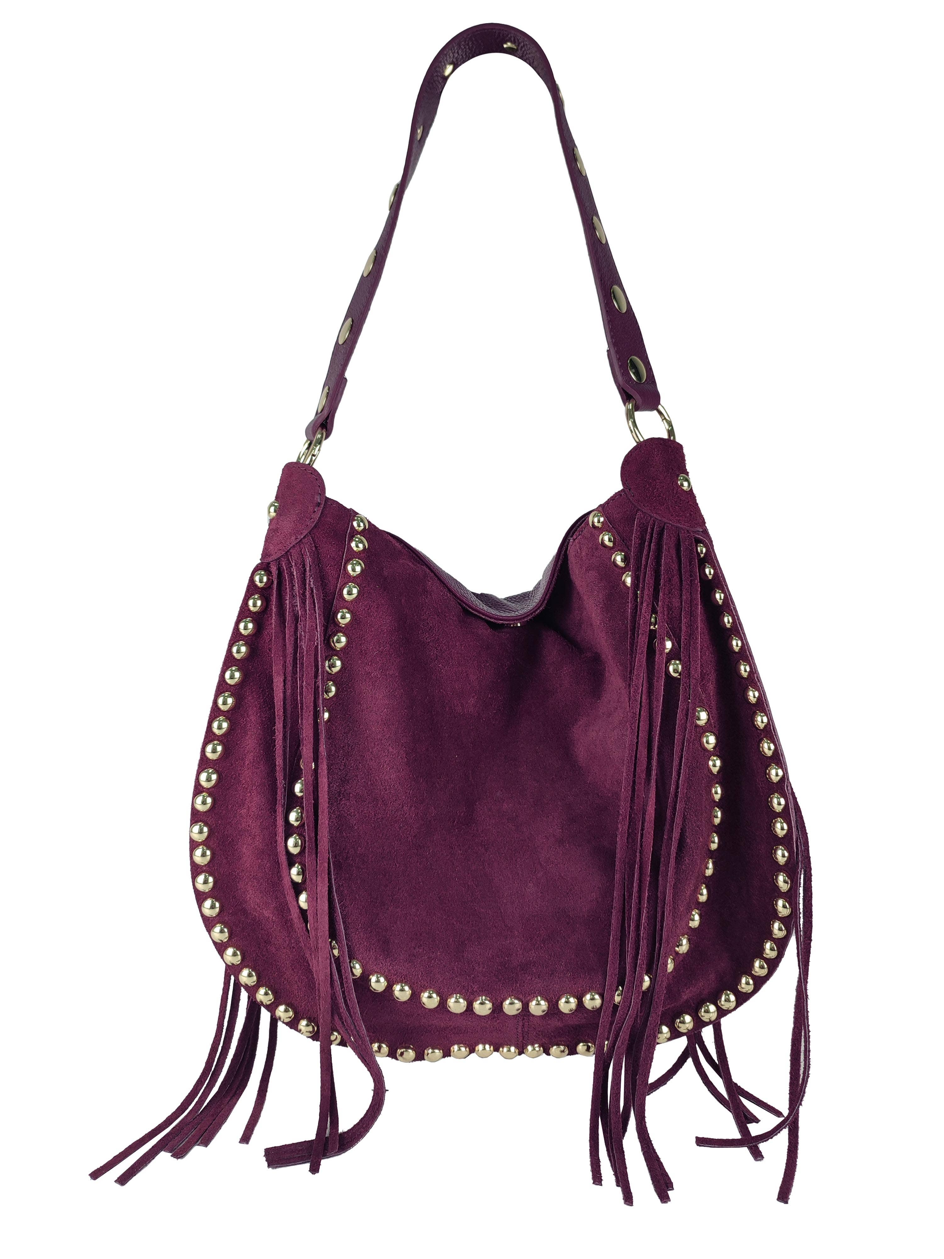 Florence Leather – Engroshandel Skuldertaske – til kvinder – Skuldertaske i ruskind med frynser0