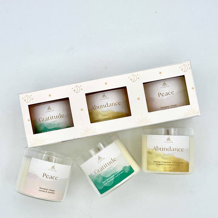 The Sacred Wild Candle Co - Wholesale Jar/Filled Candle - Mini Intention Votive Scented Candle Gift Set0