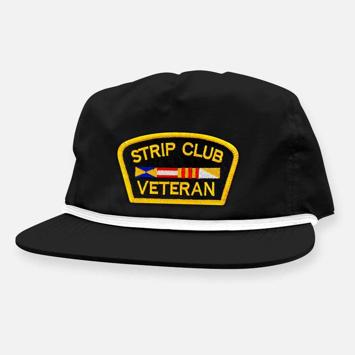 Webig Moto Company - Wholesale Flat Brim Cap - Unisex - STRIP CLUB VETERAN UNSTRUCTURED SNAPBACK HAT