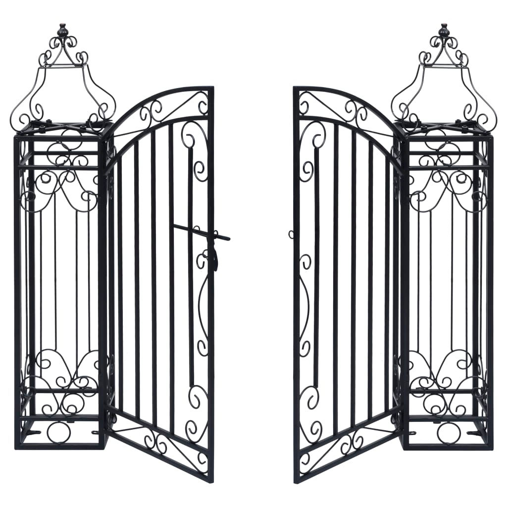 Greenwestons - Wholesale Outdoor Ornament/Decor - Green's Ornamental Garden Gate Wrought Iron 48"x8.1"x39.4"2