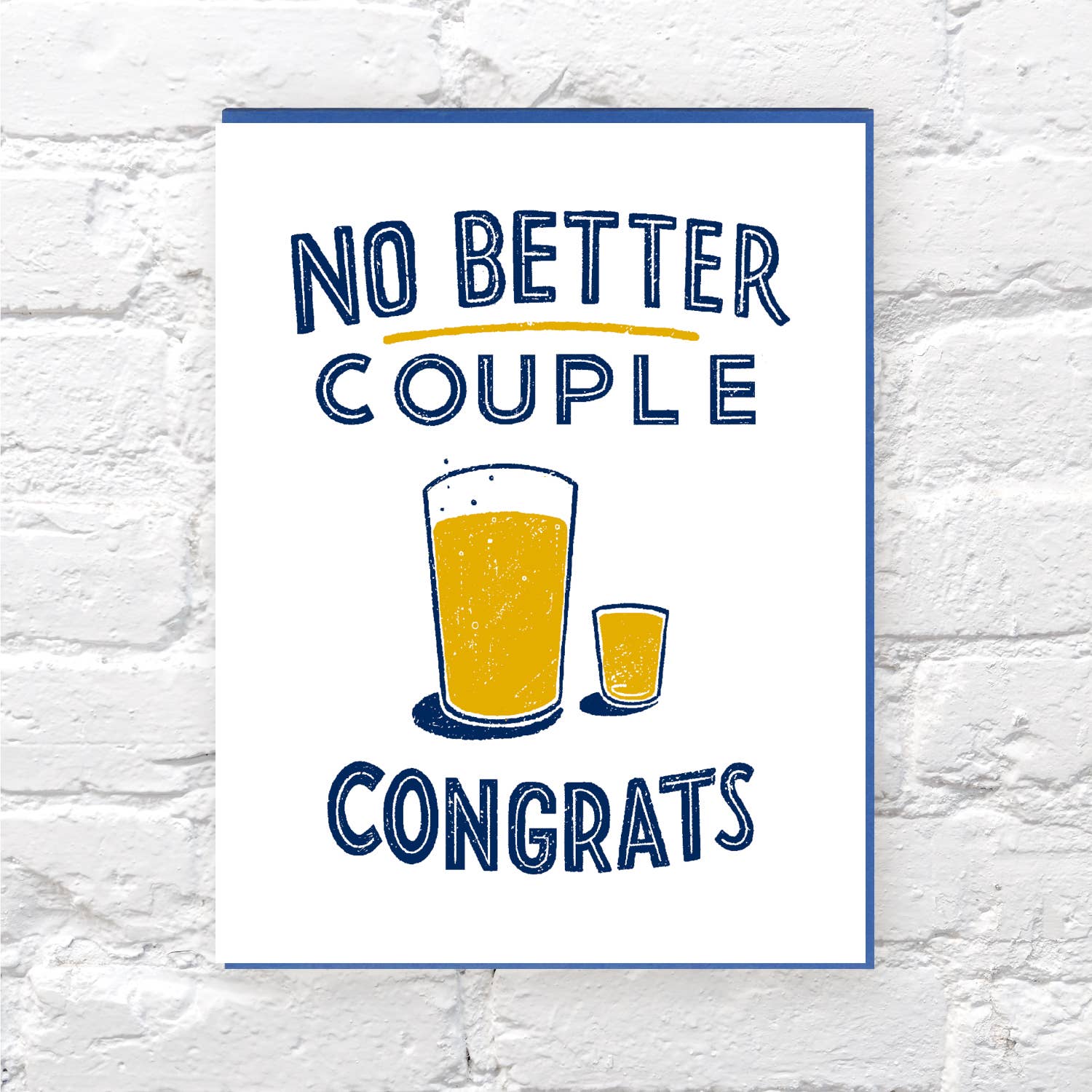 Bench Pressed - Wholesale Congratulations Card - No Better Couple card beer0