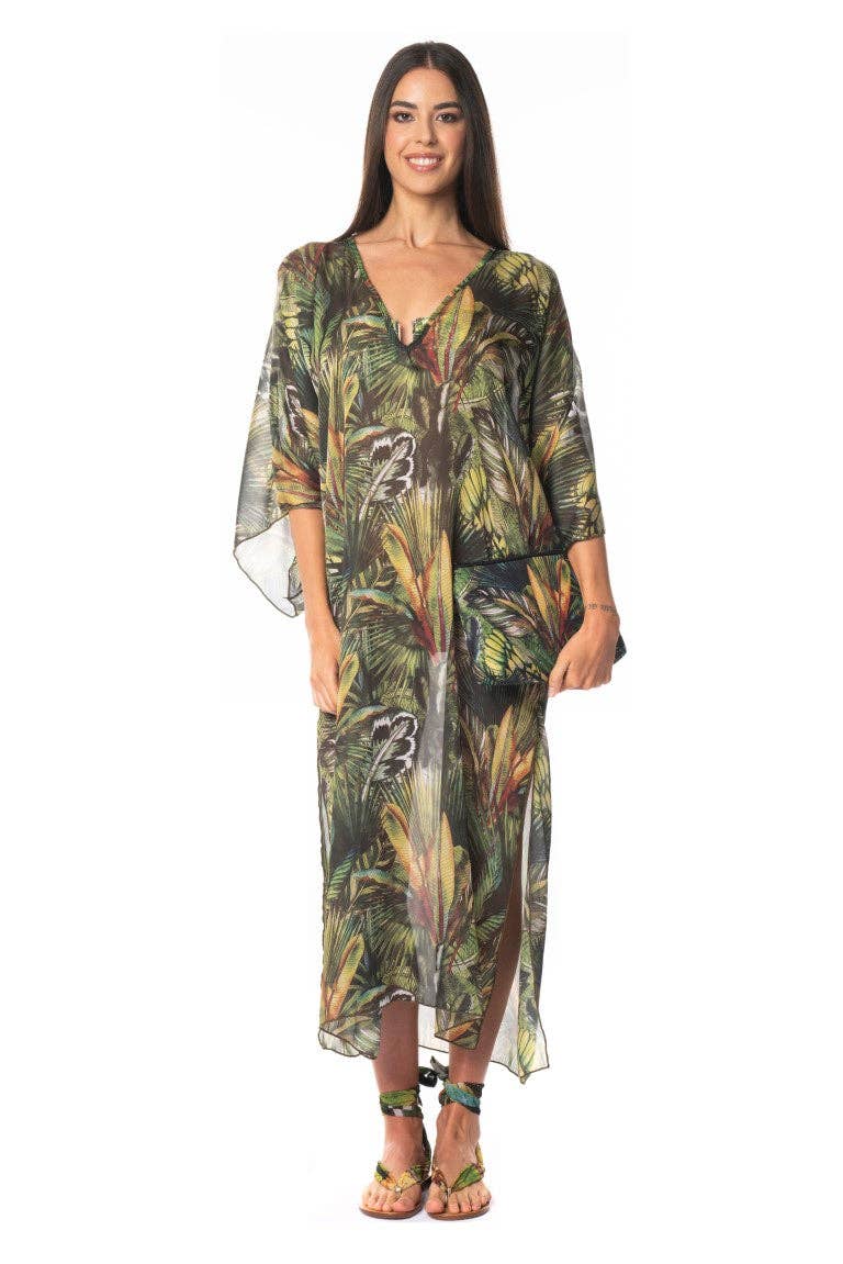 ACQUADICOCCO – Kaftan - Mulher por atacado – Caftan Longo Tropical1