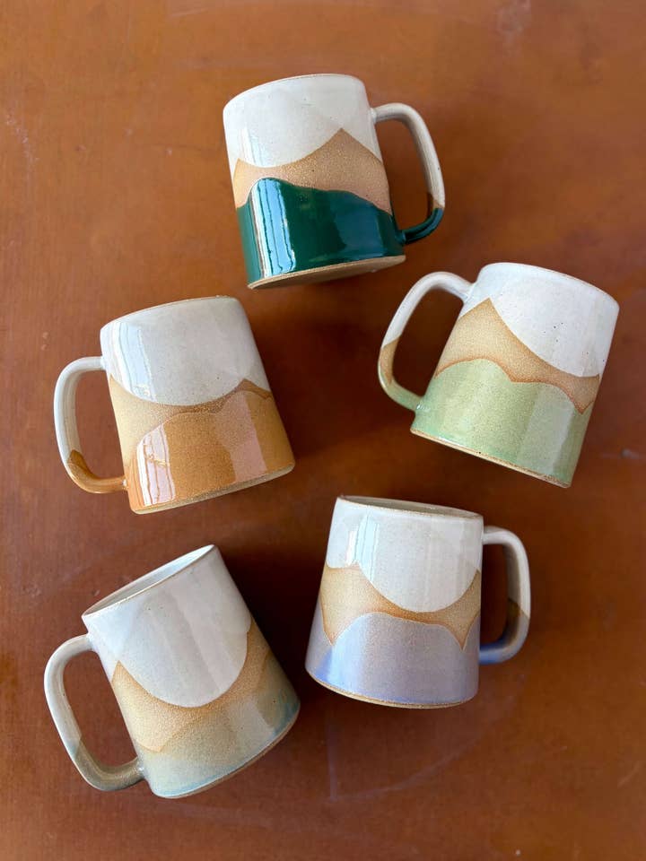 Horizon Mug (Spring Palette) - Handmade Ceramic for wholesale by ROB Ceramics