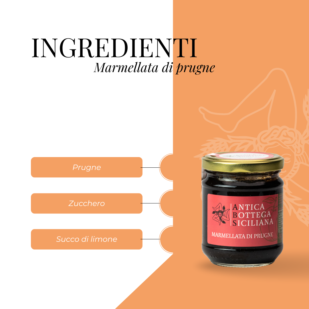 Antica Bottega Siciliana – Großhandel Marmelade/Gelee – Sizilianische Pflaumenmarmelade 500 g – LINEA HO.RE.CA.1