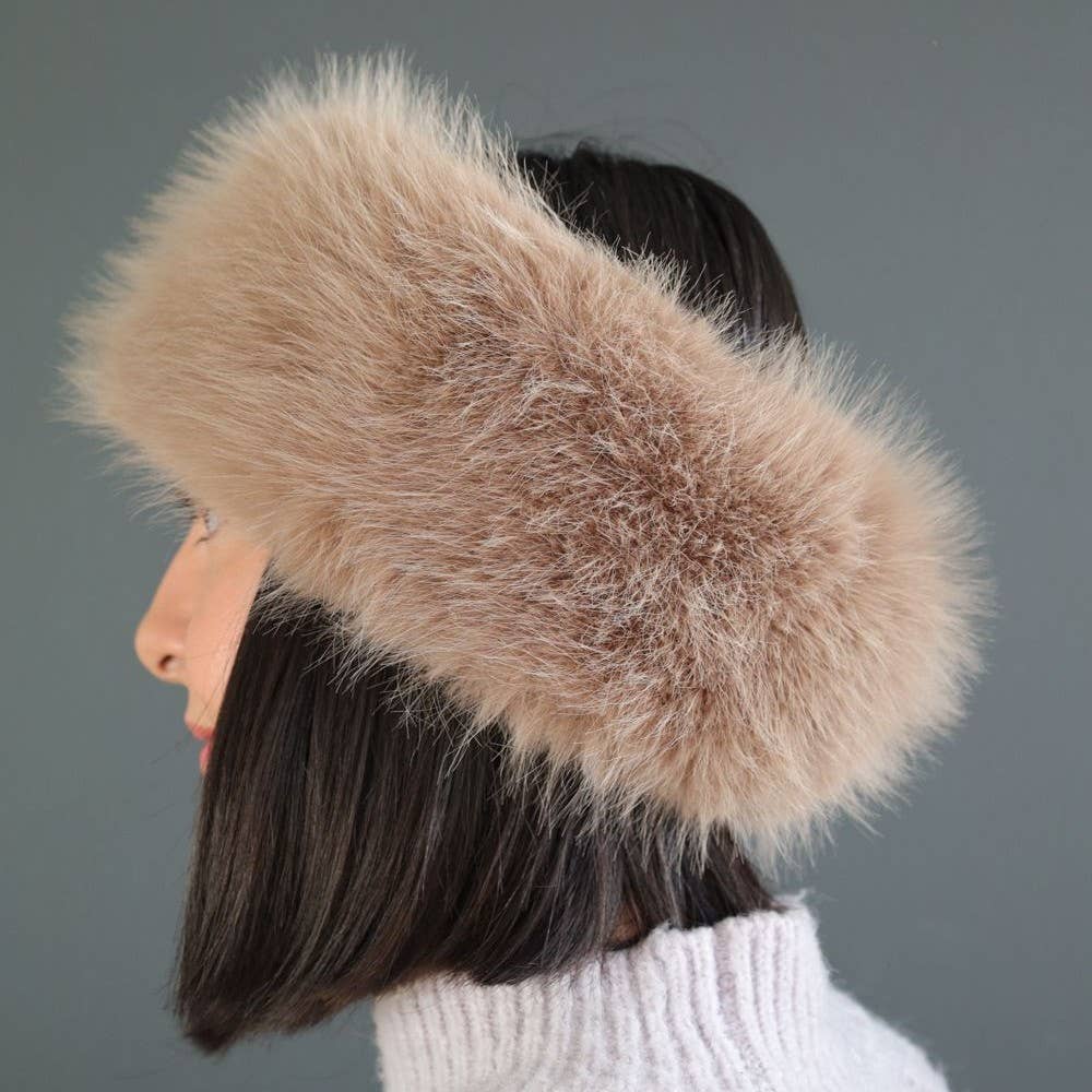 PEACH ACCESSORIES – Engroshandel Ørevarmere - Dame – Hyggelig Ørevarmer Falsk Pels Vinter Hårbånd SD12515