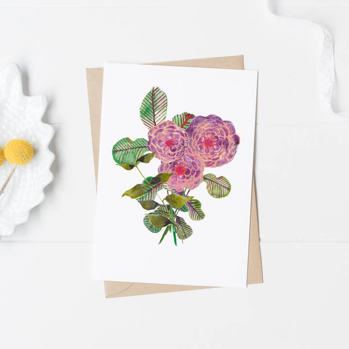 Carte florale SG2 pour la vente par Angela Savage Illustration