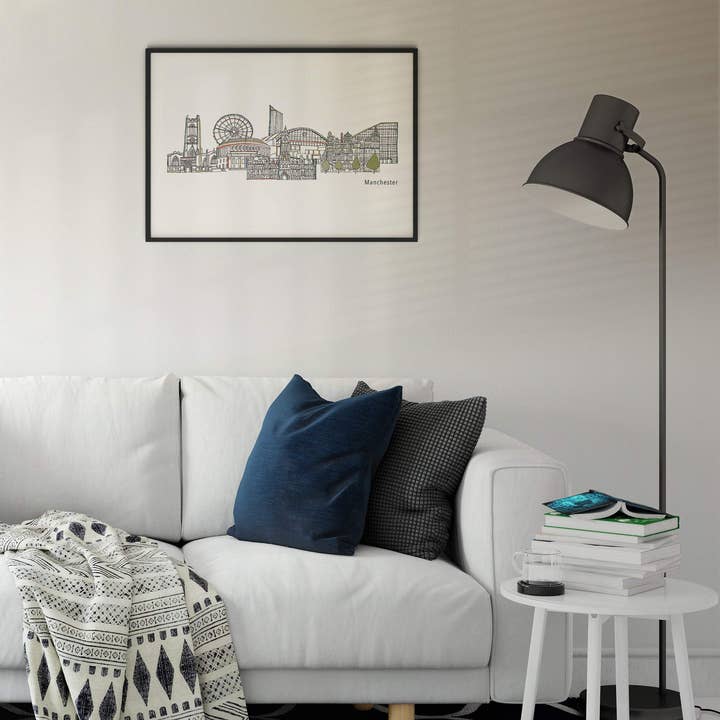 Manchester Landmarks Print for wholesale by Grace Emily Design