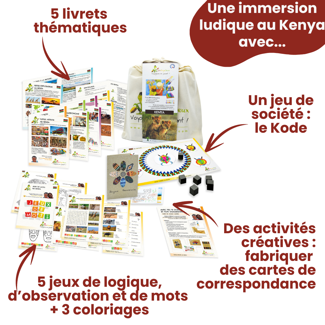 EnVoyaJeux - Wholesale Brain Game - Kids - Let's travel while playing in Kenya - For the curious little ones1