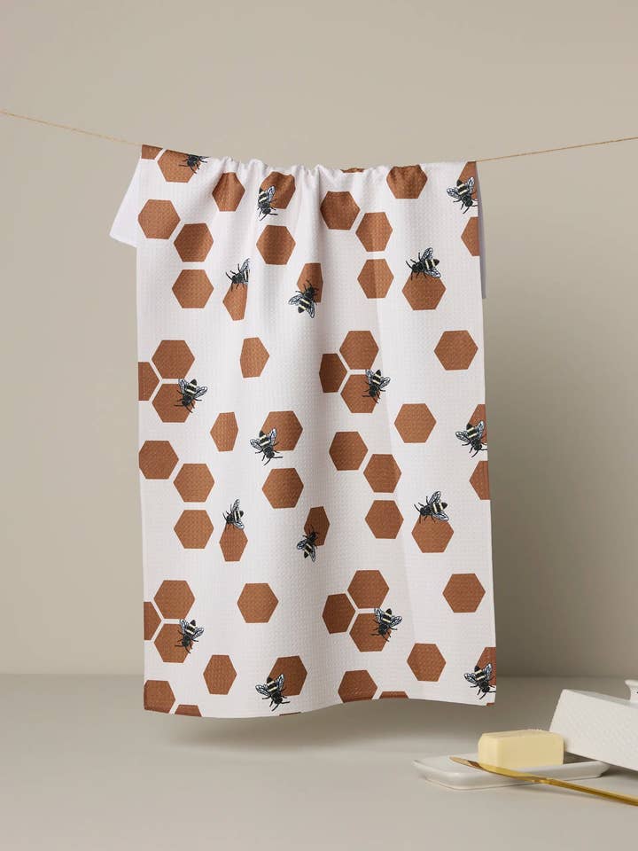 Drukke Zoemende Theedoek voor wholesale door Geometry