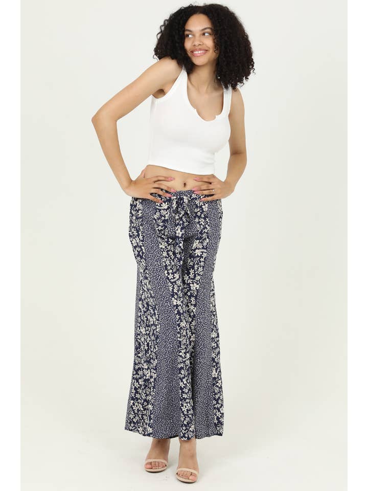 ANGIE - Wholesale Pants - Women's - 25S76-WA67-WA68 TWIN PRINT FLARE PANTS
