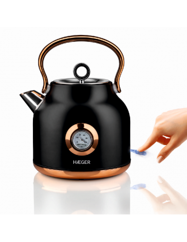 Haeger - Wholesale Electric Kettle - Electric Jug HAEGER ART DECO BLACK - In Stainless Steel 1,7L 2200W1