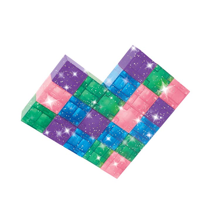 CreateOn - Wholesale Building Set - Kids - Crayola Glitter PIP Magnetic Cubes 24pc2