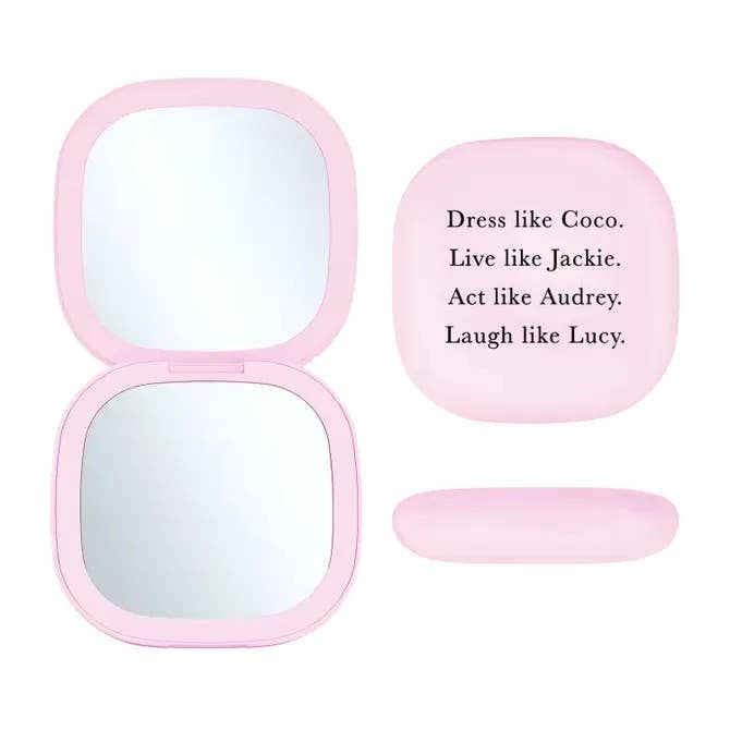 Toss Designs - Wholesale Compact Mirror - LED Compact Mirror (Pink) - Dress Like Coco