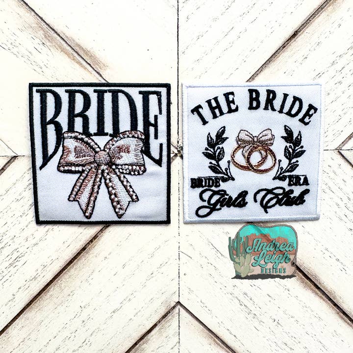 Andrea Leigh Designs - Wholesale Patch - Bride Coquette Bow Embroidered Patch1