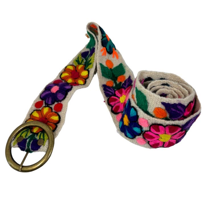 Zoe Artcrafts Corp. - Wholesale Belt - Unisex - Peruvian Handmade Embroidered Belt flower patterns3