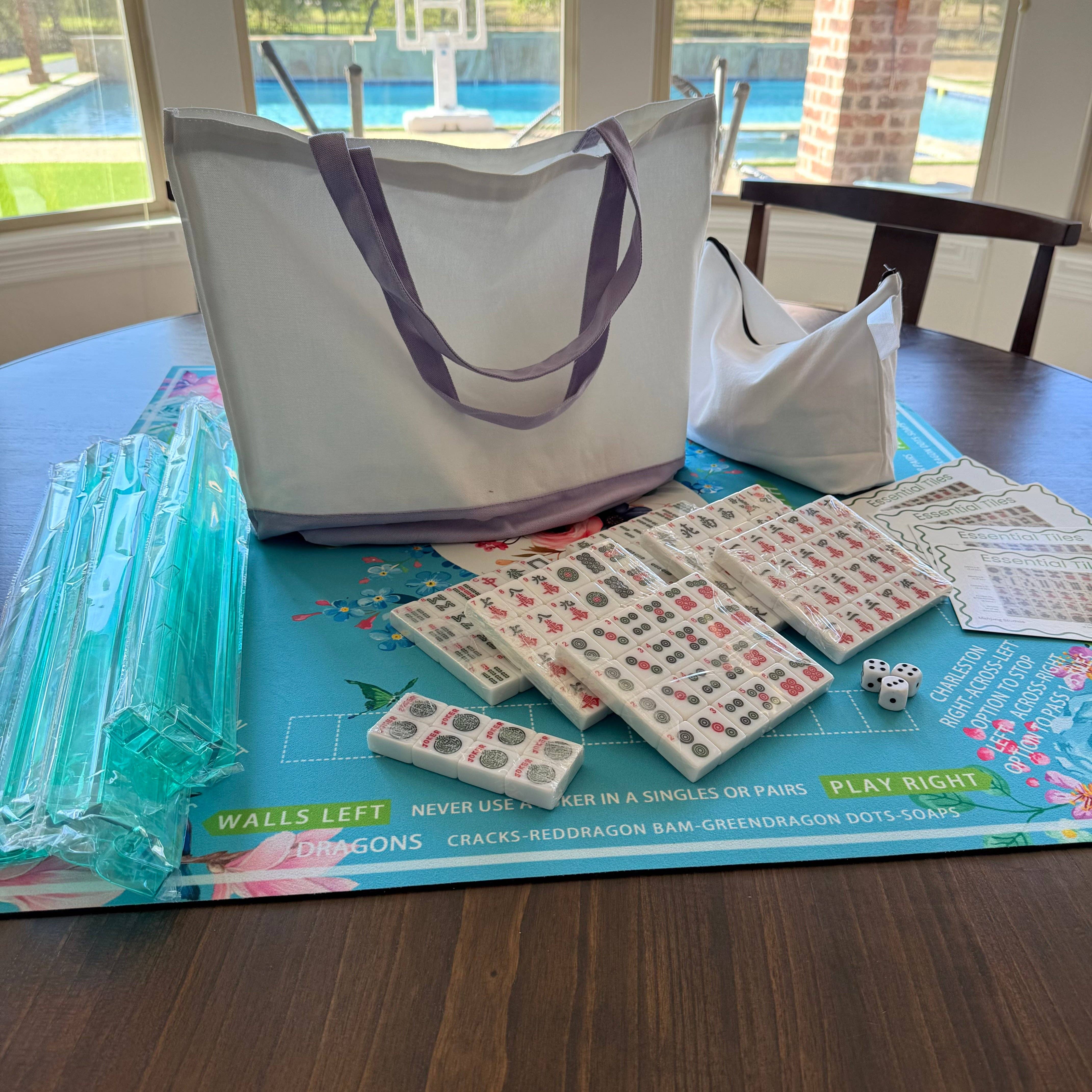 Mahjong Studios - Wholesale Board Game - All In One - Mahjong Tile Set + Bag - American Mahjong Set 152 Tiles5