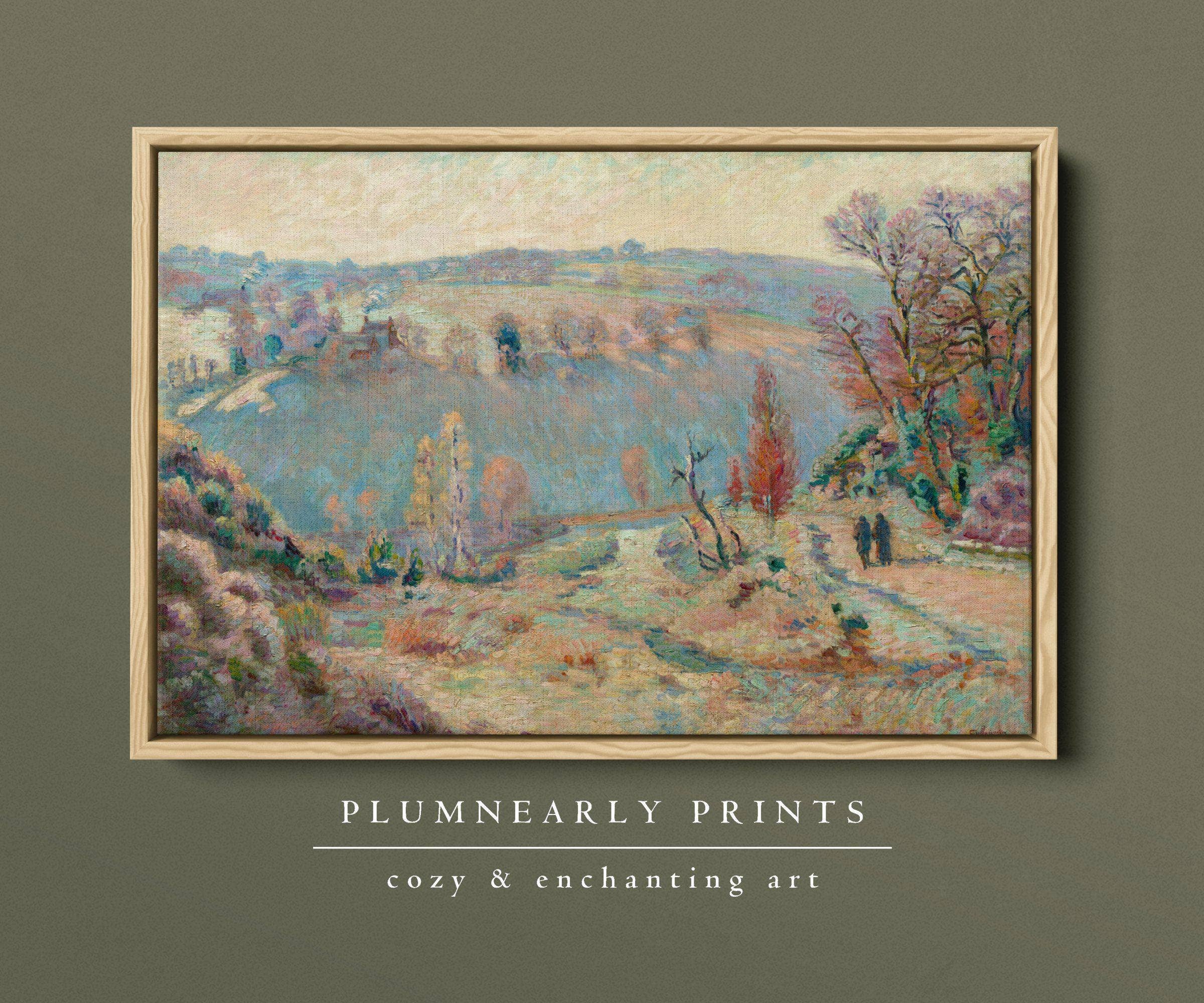 Plumnearly Prints - Wholesale Canvas Art - Buttercream Yellow Mountain Oil Painting Framed Canvas Art 25