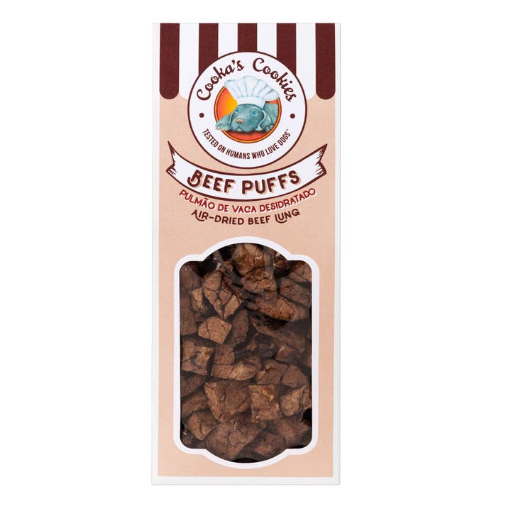 Beef Puffs - Air-dried lung bites for wholesale by Cooka's Cookies