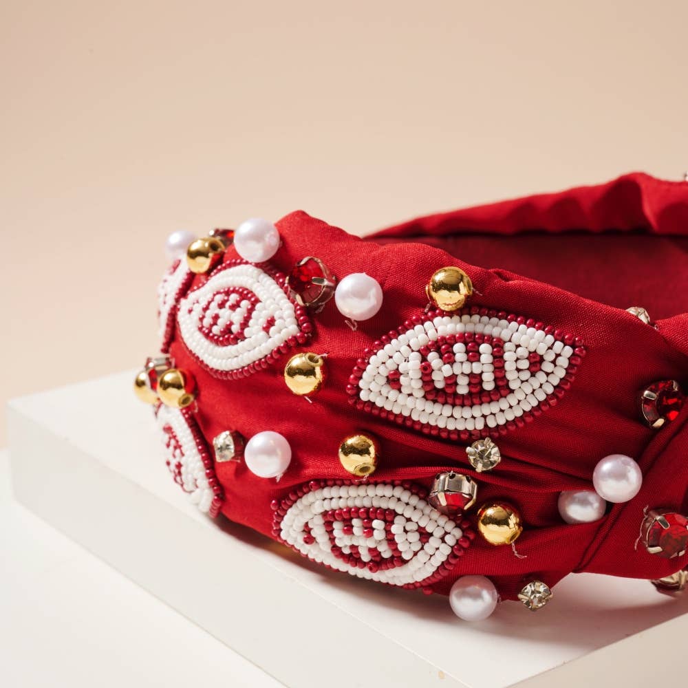 Frem - Wholesale Fashion Headband - Women's - Gameday Pearls and Seed Beads Headband9